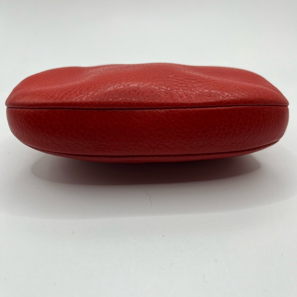 Coach Orange/Red Leather Kiss Lock Change Purse - Picture 3 of 9